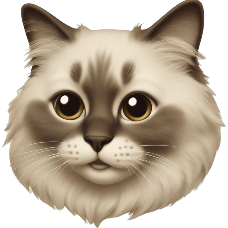 Ragdoll cat sepia  emoji