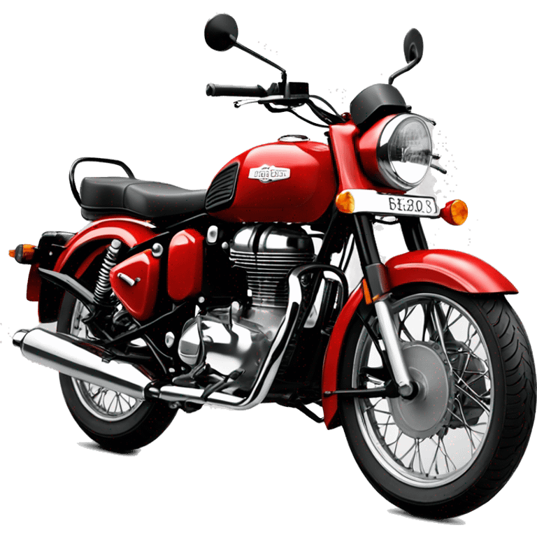 royal enfield classic 350 redditch red  emoji