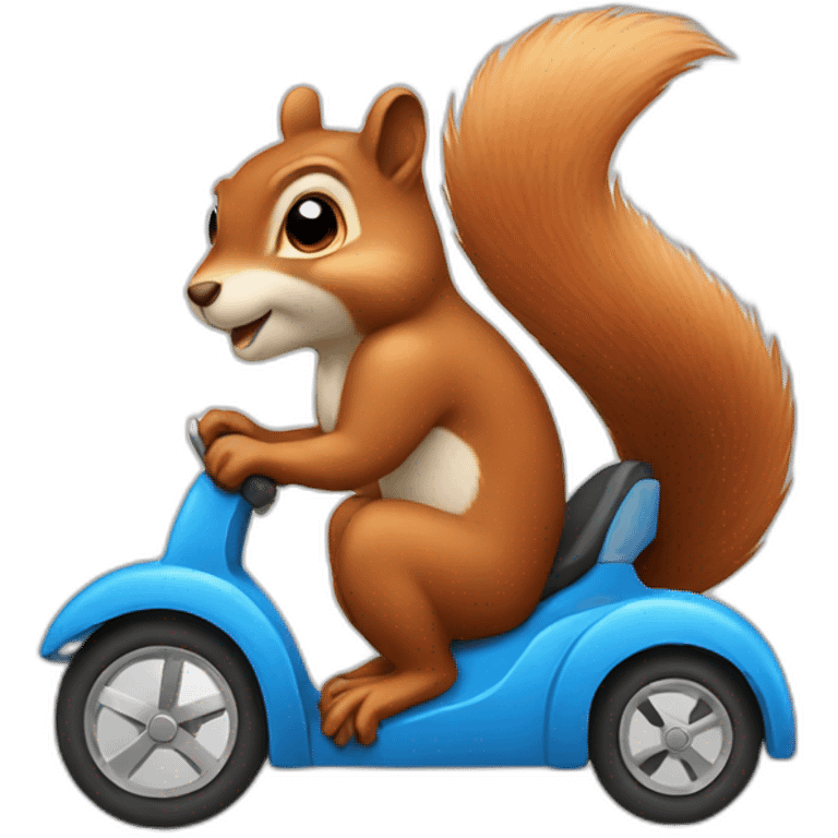 Squirrel driving emoji