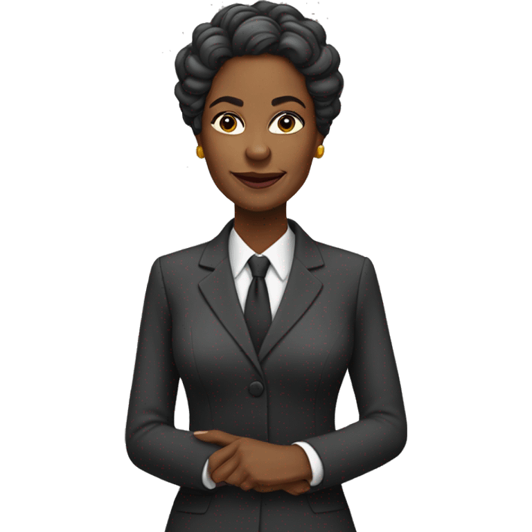 A  middle-aged  black  woman  dressed  in  a  suit. emoji