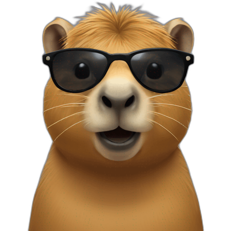 Capybara with sunglasses (thug)  emoji