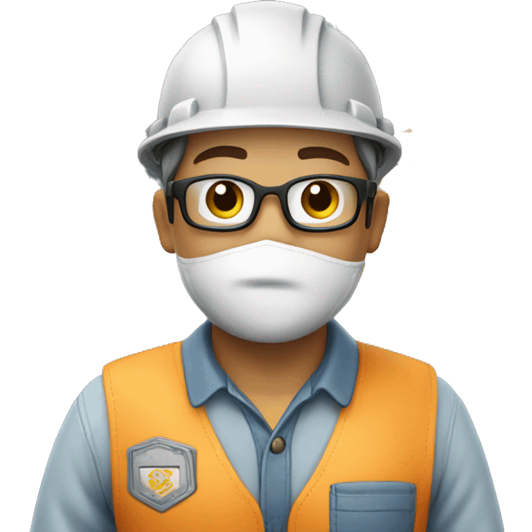 engineer in overalls with the inscription "Nanxing" emoji