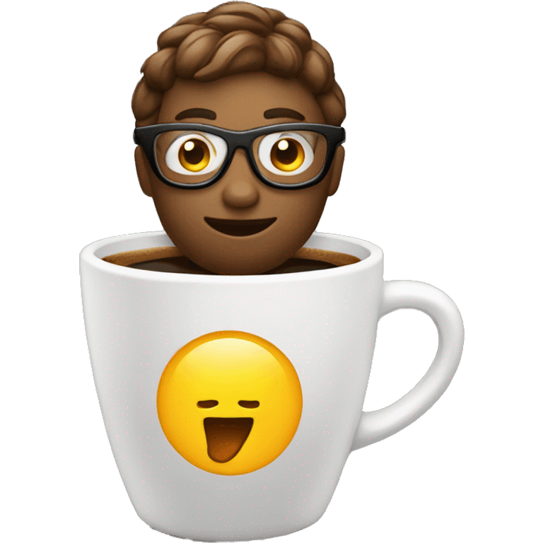 coffee soccer and programming with glasses emoji