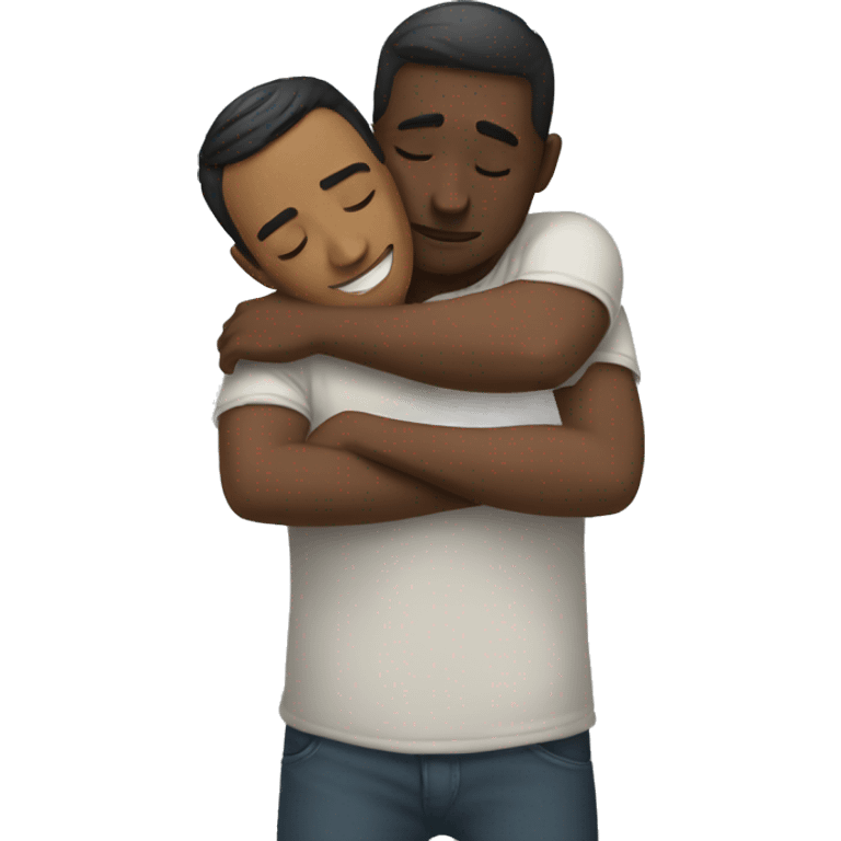 white men hugging emoji