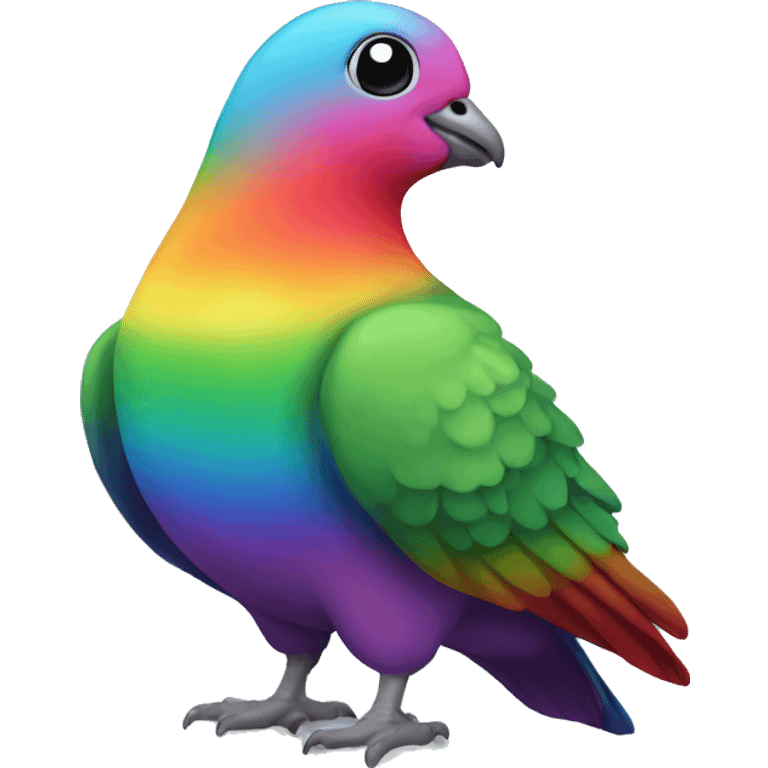 Rainbow pigeon emoji