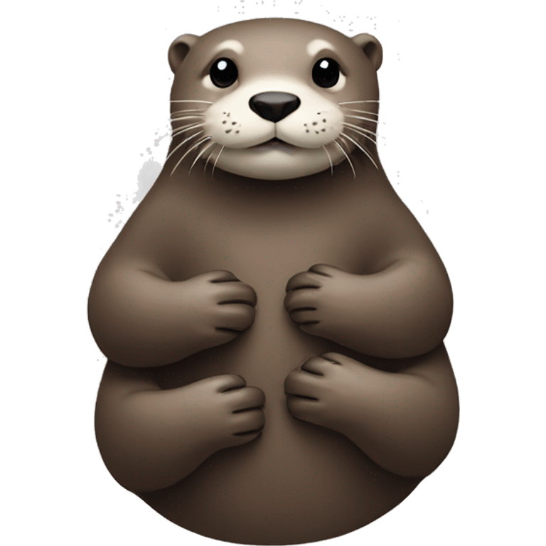 An otter held with two hands emoji