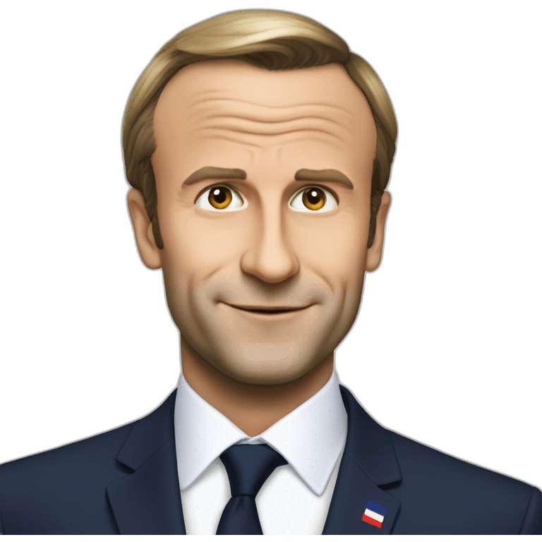 Macron sur le pen emoji