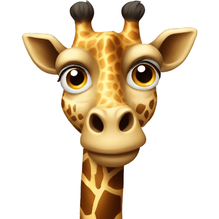 Angry giraffe with furrowed brows and gritted teeth. emoji