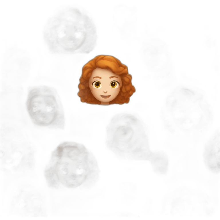 Ginger cute woman emoji