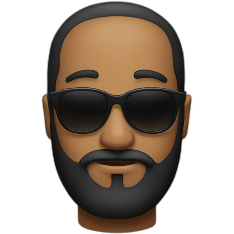 sunglasses black beard guy tilted head emoji