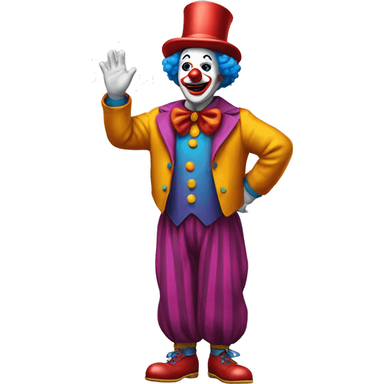 Standing clown emoji