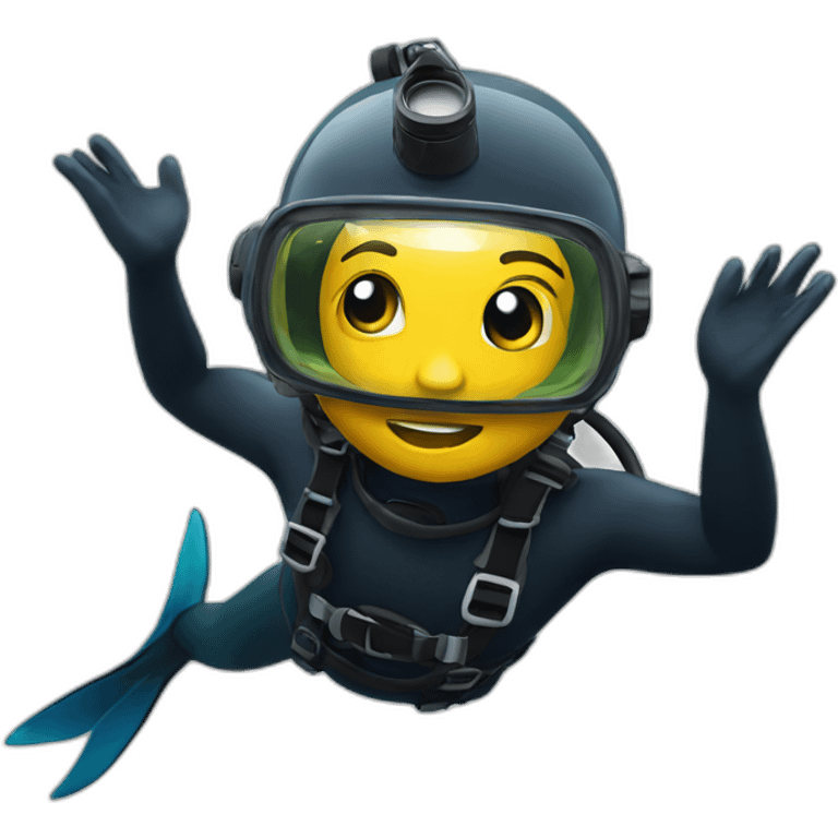 A diver underwater emoji