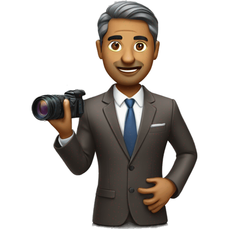 indian corporate business owner shooting food photo & video emoji