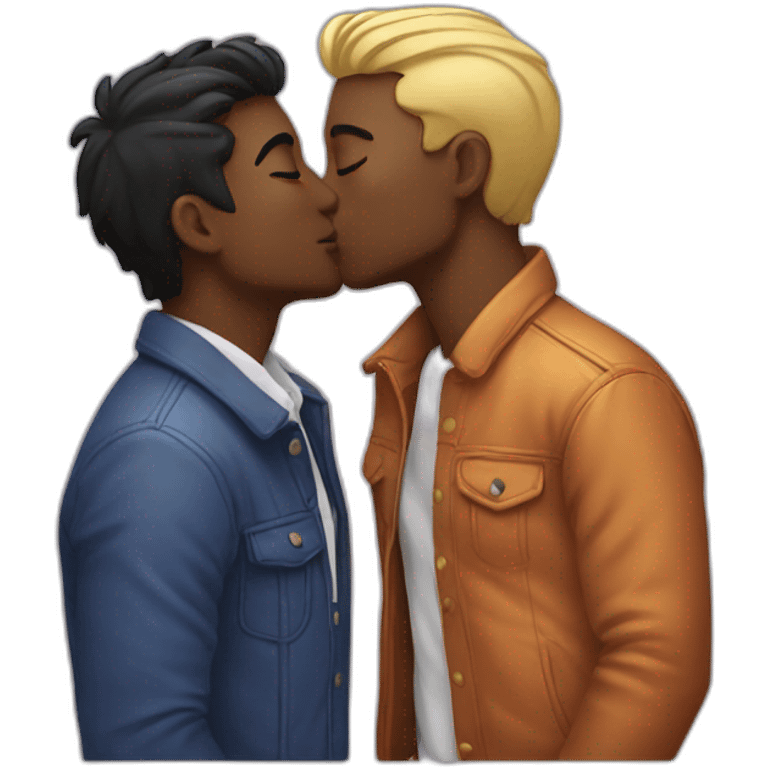 Gay kiss love emoji