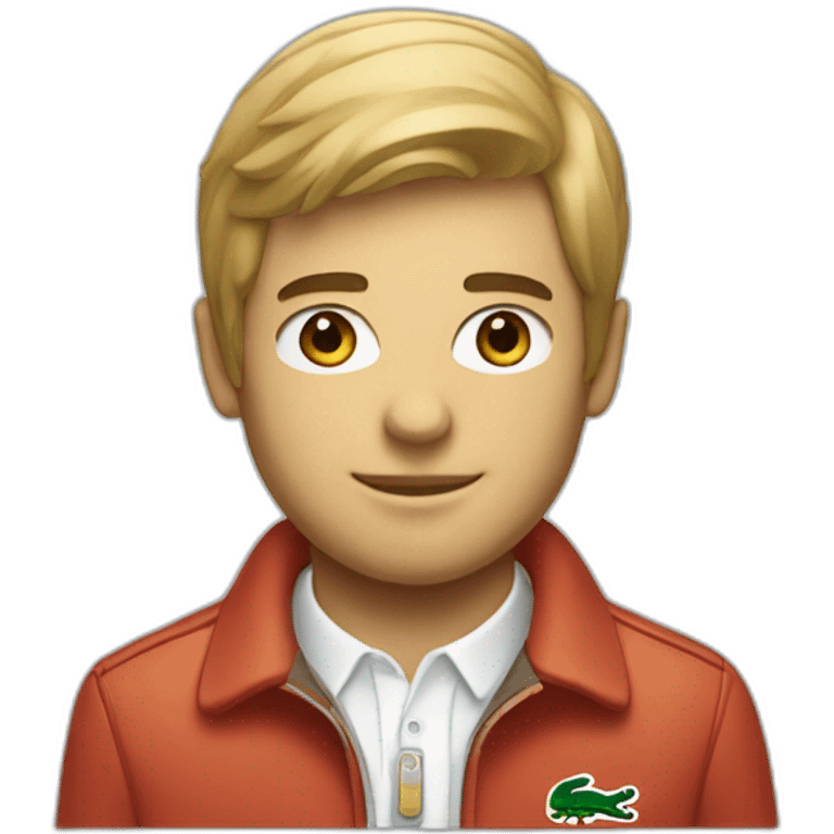 Man wearing lacoste emoji