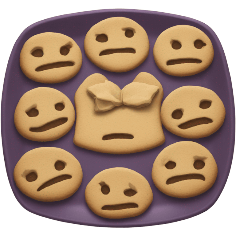 Holiday cookie plate emoji