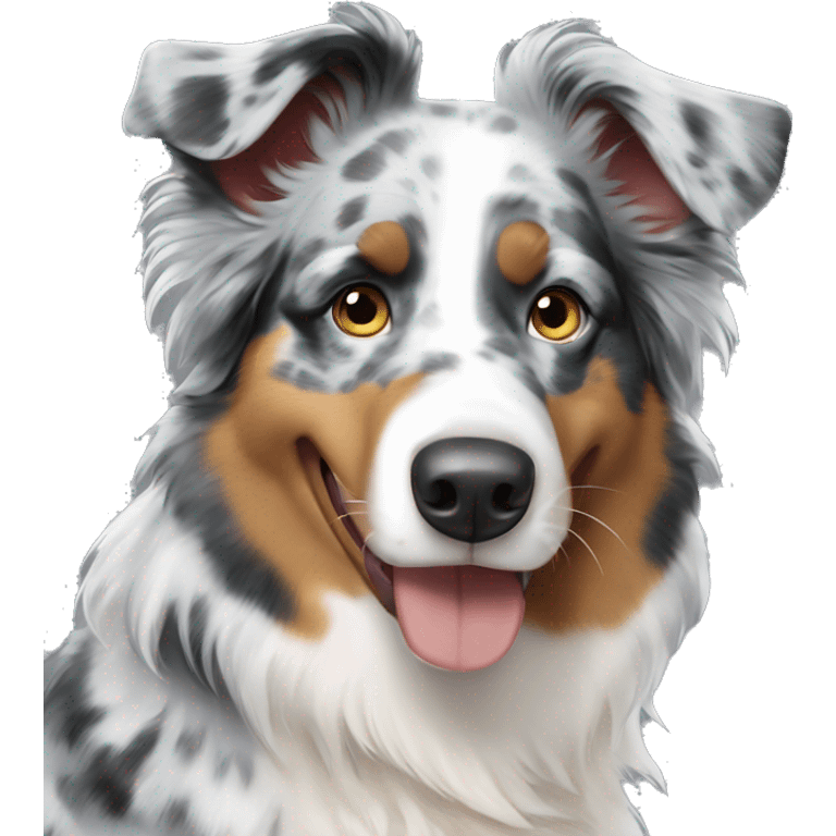 Blue Merle Australian shepherd emoji