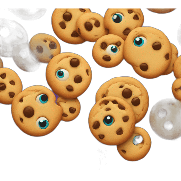 Cookie with eyes emoji