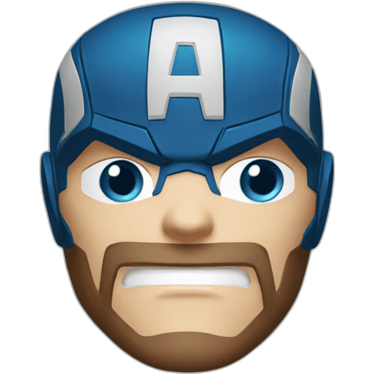 Marvel Captain America head emoji