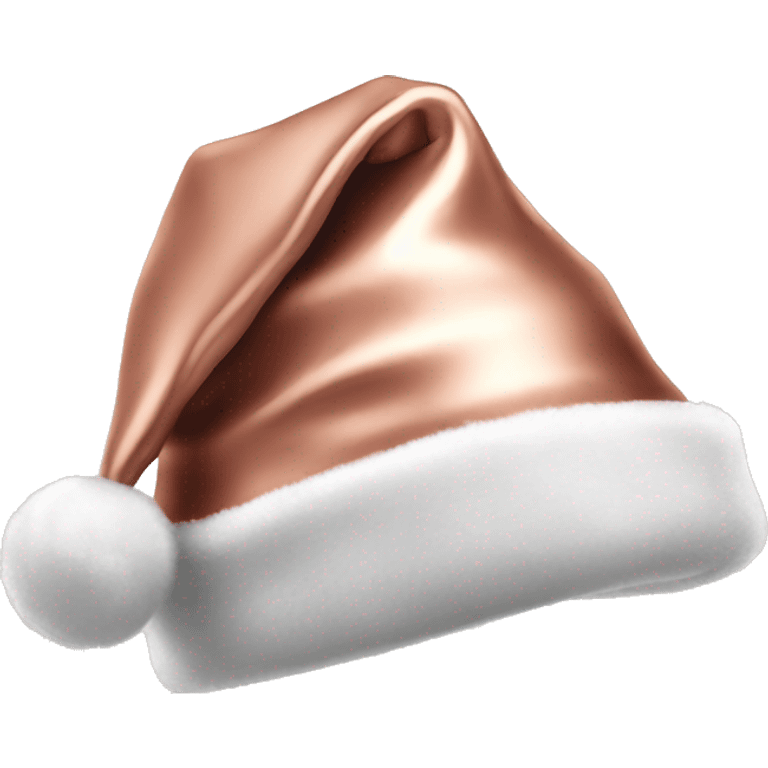 Realistic isolated rose gold Santa hat. emoji