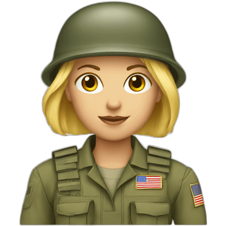 solder-female-blonde emoji