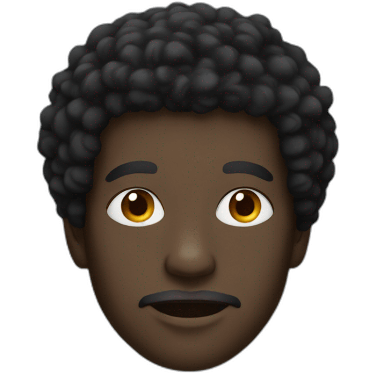 black afro man emoji