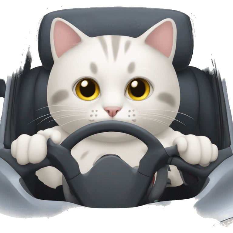 Cat driving car emoji