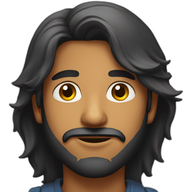 young indian guy in beard emoji