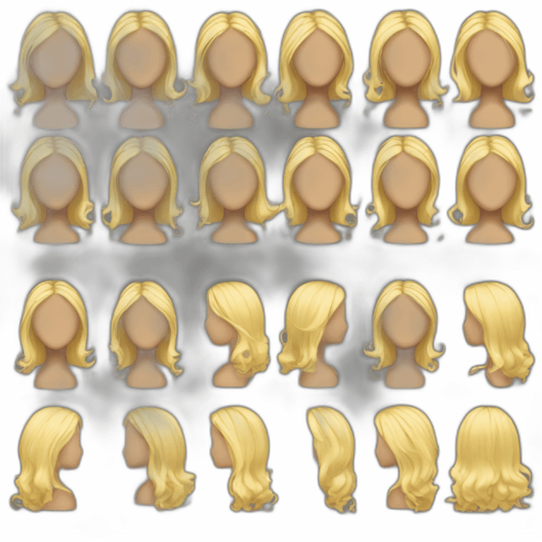 Blond woman hair flip emoji