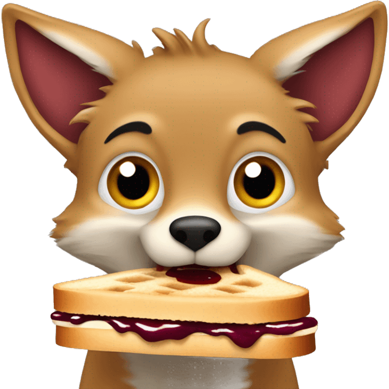 jackal eating PB&J sandwich emoji