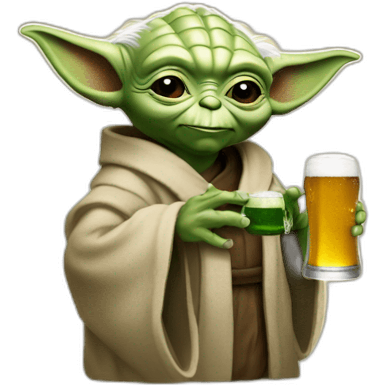 Yoda qui boit une biere emoji