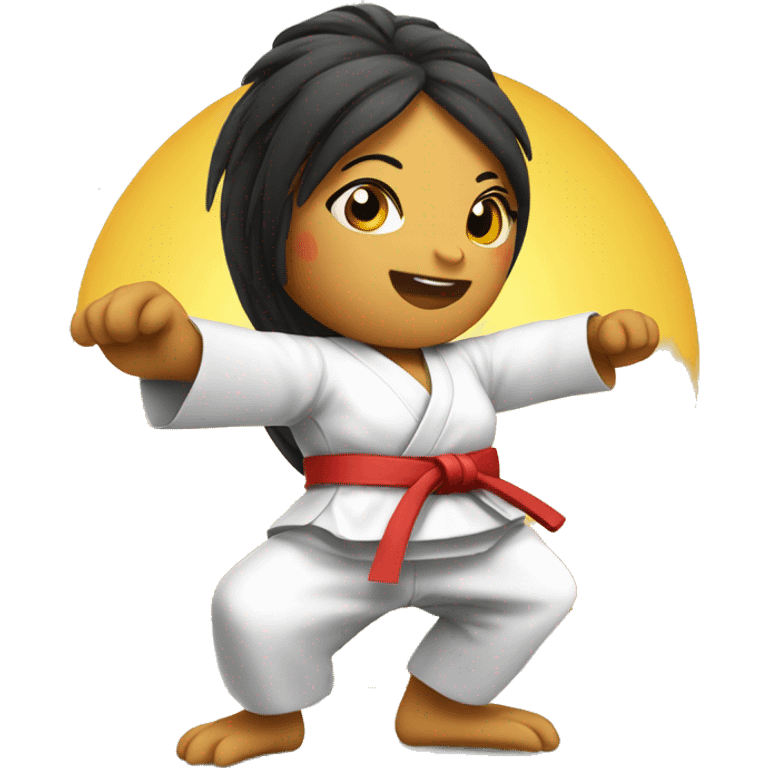 karate female chicken emoji