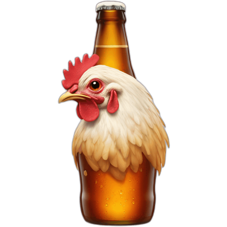 Chicken beer emoji