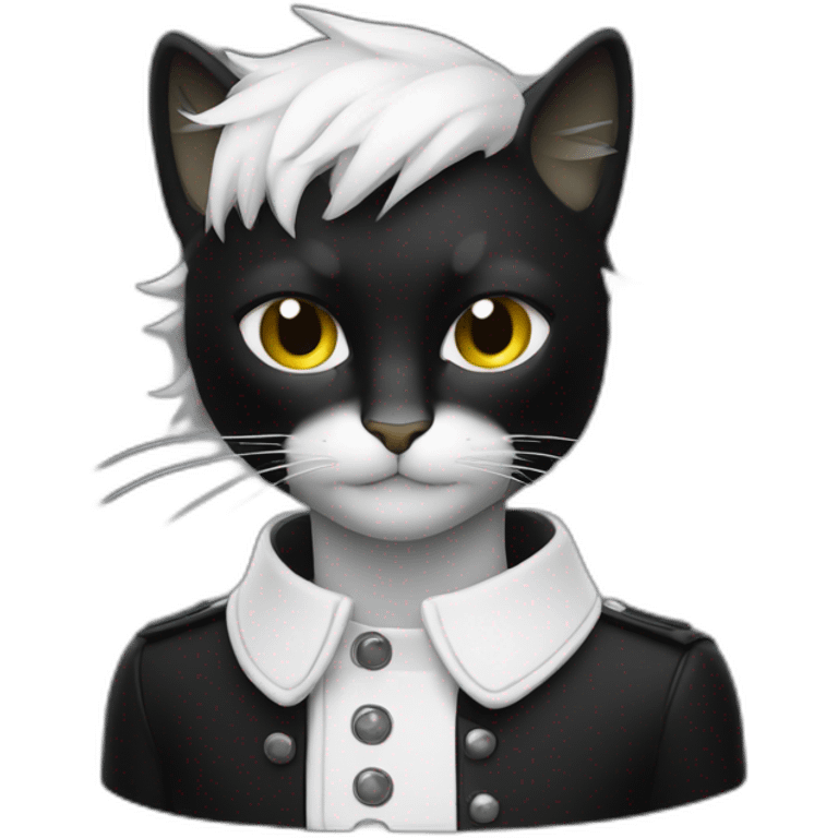 Chat noir et blanc emoji