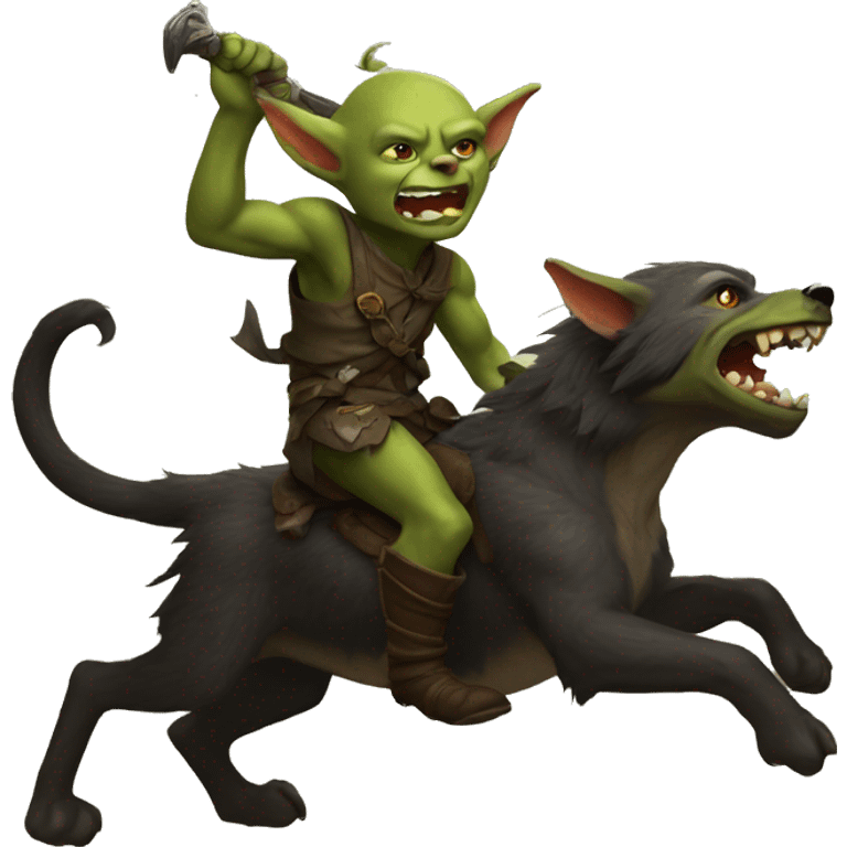 goblin riding a worg  emoji