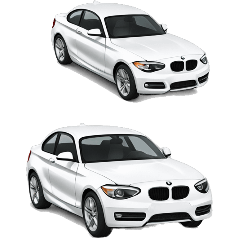 White bmw 118 emoji