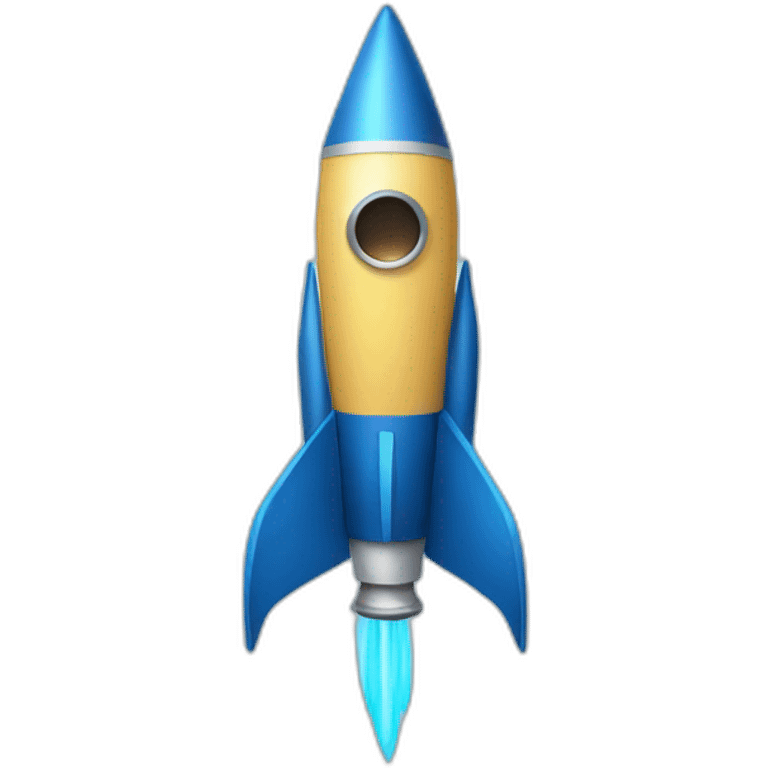 blue rocket emoji