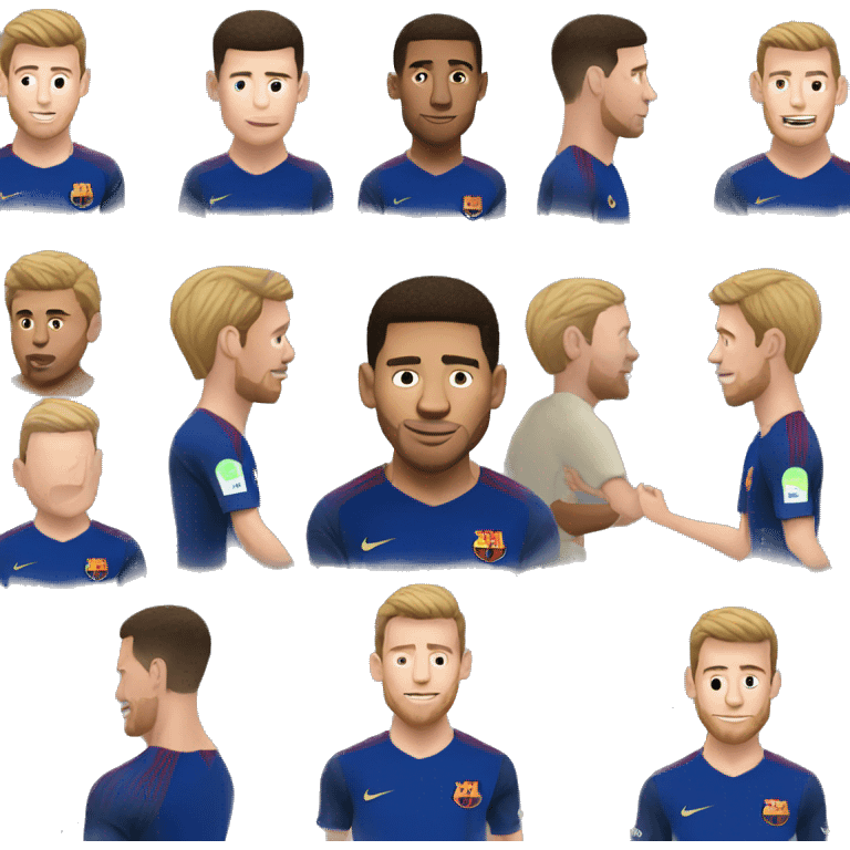 Messi qui embrasse mbappé emoji