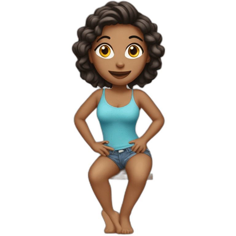 Sexywoman playing by herself emoji