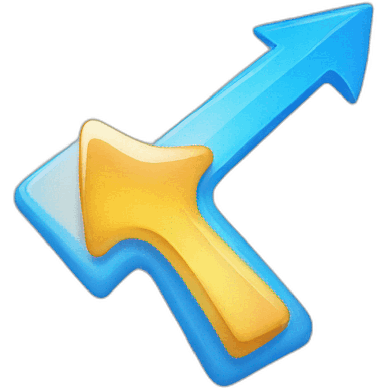 blue bubbly arrow pointing downwards emoji