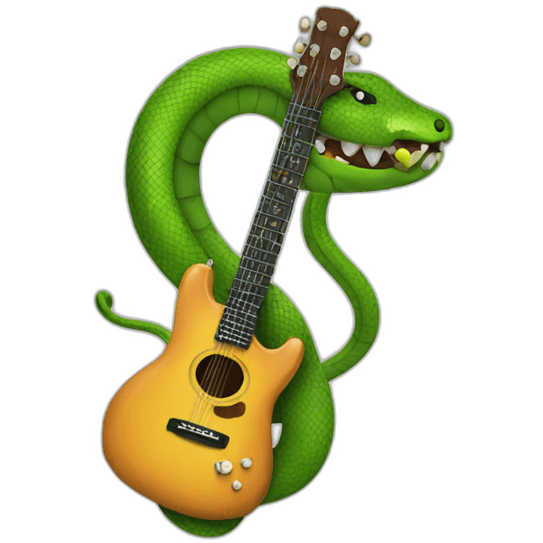 Serpent dans guitare emoji