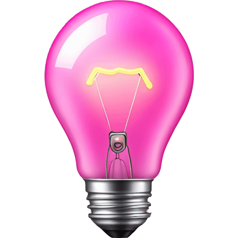 Pink lightbulb shining  emoji