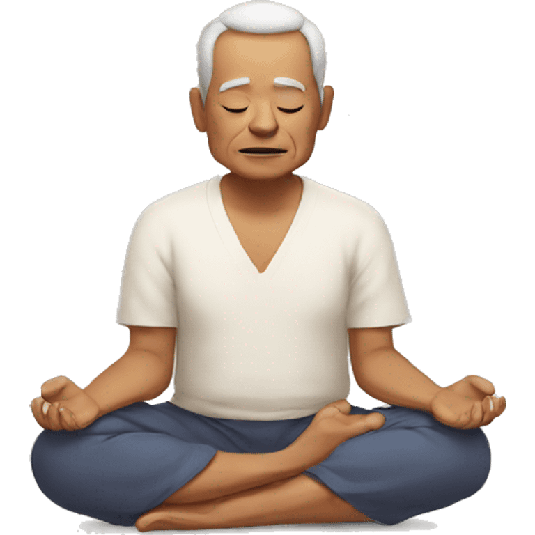 elder man meditating emoji