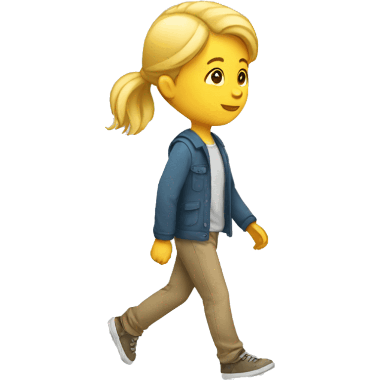 non gender person walking emoji