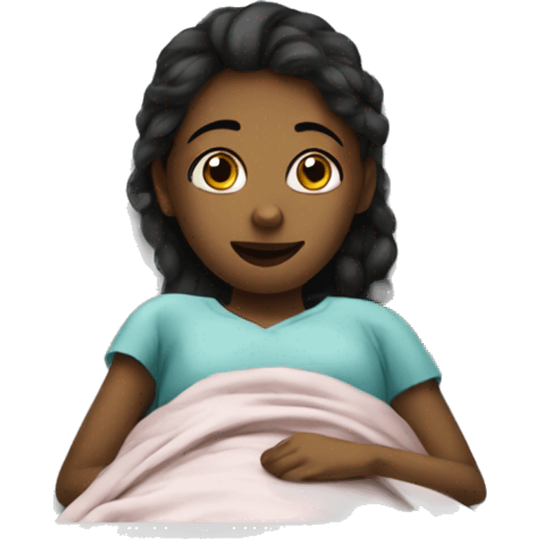 girl laying in hospital bed after surgery emoji