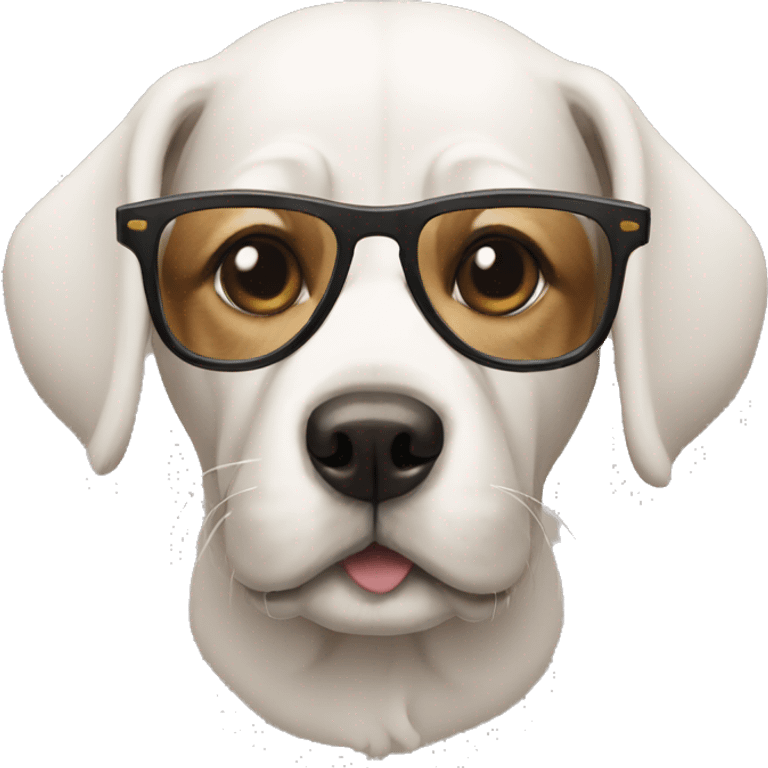 dog with glasses emoji