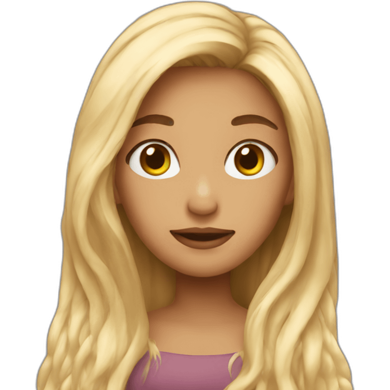 Shaten girl with long hair emoji