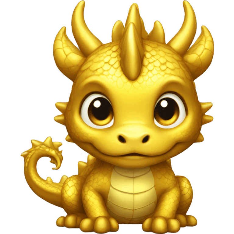 cute gold dragon emoji