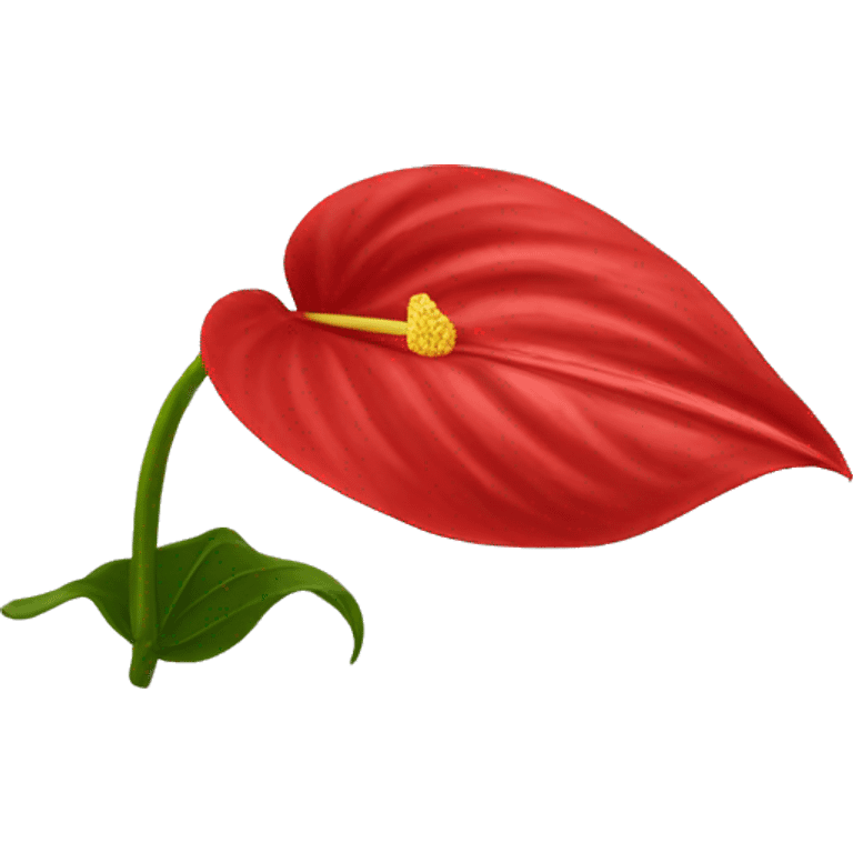 red anthurium flower only no stem emoji