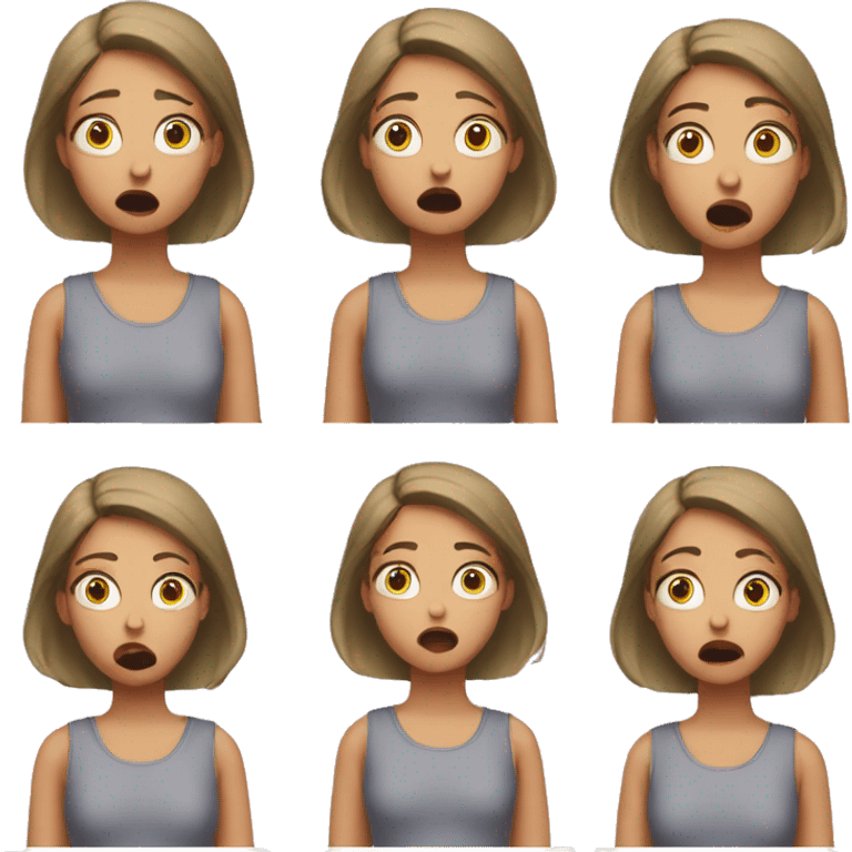 An emoji of a girl who is surprised and exiting  emoji